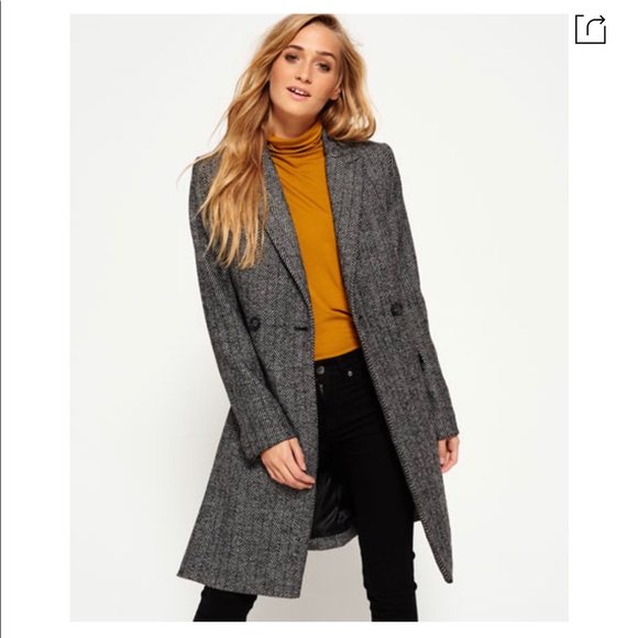 superdry womens wool coat